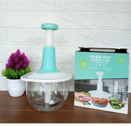 Heavy Duty Vegetable & Fruit Cutter | Multi Blade Food Processor (2L Large Manual Push Chopper)