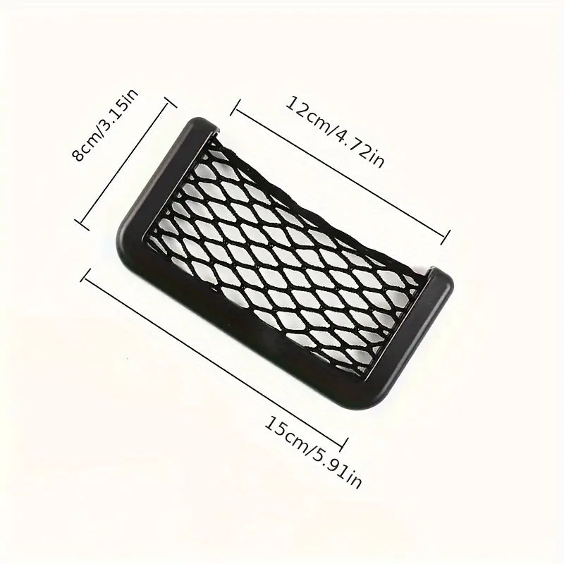 Car Net Storage Pocket, Universal Car Seat Mesh Pocket, Nice Car Network Side Back Pocket, Mesh Netting Chart Pocket, Bus Hall Backrest Rear Cargo Net Framed, Multifunction Net Pocket Organizer