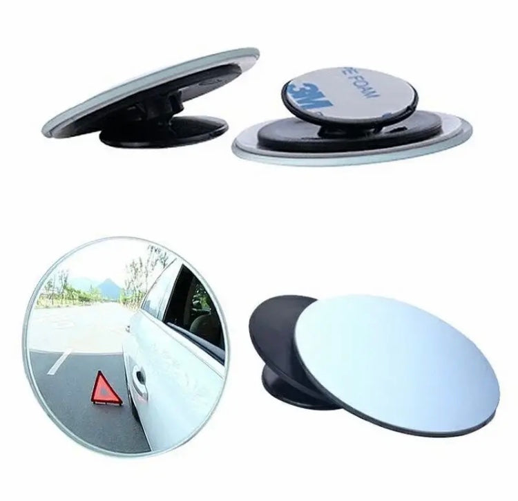 2Pcs Rear View Mirror, Multifunctional Reflector Round Shape Car Mirror, Auxiliary Rearview Convex Car Side Mirror