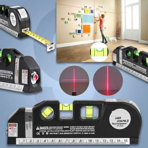 Imported 5 in 1 Multi Purpose Laser Level Pro 3 Leveler Scale