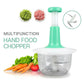Heavy Duty Vegetable & Fruit Cutter | Multi Blade Food Processor (2L Large Manual Push Chopper)
