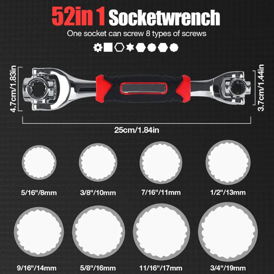 52-in-1 360° Rotating Universal  Wrench
