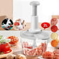 Heavy Duty Vegetable & Fruit Cutter | Multi Blade Food Processor (2L Large Manual Push Chopper)