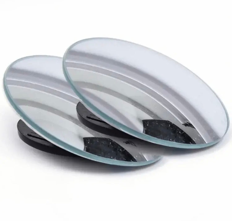 2Pcs Rear View Mirror, Multifunctional Reflector Round Shape Car Mirror, Auxiliary Rearview Convex Car Side Mirror