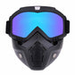 Motorcycle Helmet Mask, Windproof Motorcycle Riding Goggles, UV Protection Bike Mask