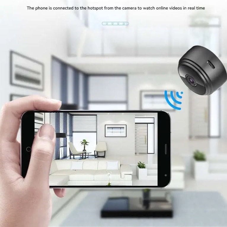 Mini Smart Camera, Network Monitor Security IR Camera, Home Security Wireless Camera, Hidden Spy Camera, Small Indoor Outdoor White Video Recorder Cam, WiFi Motion Detects Magnetic Camera, Small HD Nanny Cam with Night Vision & Motion Detection