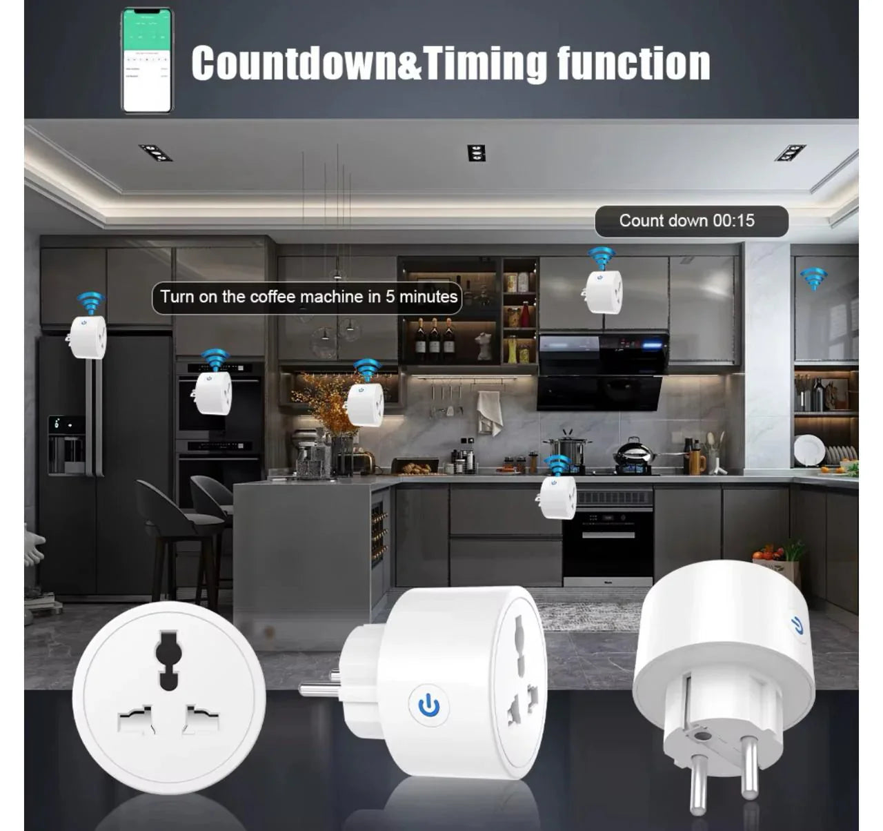 16A Smart WiFi Power Plug with Energy Monitoring – Tuya & Smart Life Compatible
