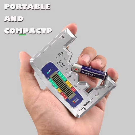 Portable Digital Battery Tester, Battery Capacity Check Detector, Portable Voltage Measurement Tool