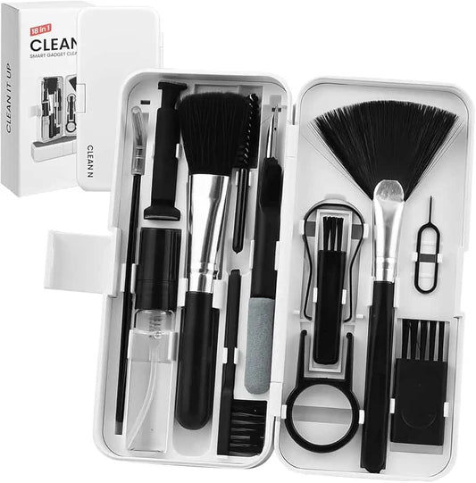 19 In 1 Computer Keyboard Cleaner Kit, Multiple Types Cleaning Tool Set, Cleaning Brush Keycap Puller Phone Holder