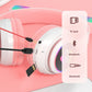 Cute Cat Ear Bluetooth Headphones with RGB LED Lights