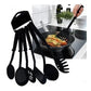 Non-Stick 6 Cooking Spoons/Utensils Set Black