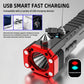 Omni Cop Flashlight, Super Bright LED Flashlight With Safety Hammer, Portable Work Light, Outdoor Adventure Lighting, Long Distance Beam Rescue Flashlight, Multifunctional 4 Modes Flashlight, Torch with Hammer Window Glass and Seat Belt Cutter
