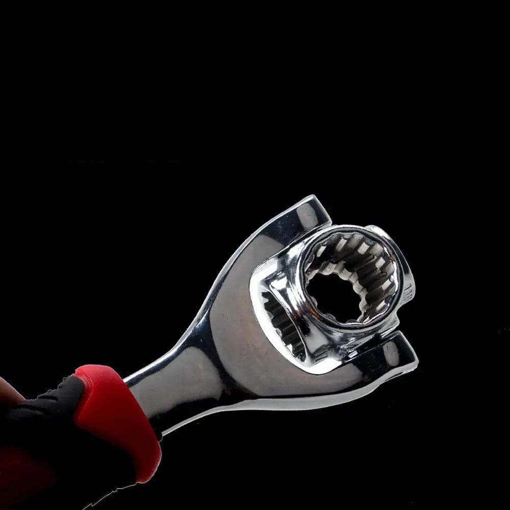Double Head Torque Socket Wrench , 8 In 1 Socket Wrench, Multifunctional Spanner With 360 Degree Rotating Head, Multi Spanner Tool, Furniture Car Repair Spline Bolts Wrench, Multipurpose Tiger Socket Wrench, Universal Hand Tool Wrench.