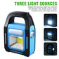 3 In 1 Solar Lantern, USB Rechargeable Hand Lamp, Handheld Work Light Flashlight, Multifunctional Waterproof Emergency Handheld Lamp, 3 Light Spotlight