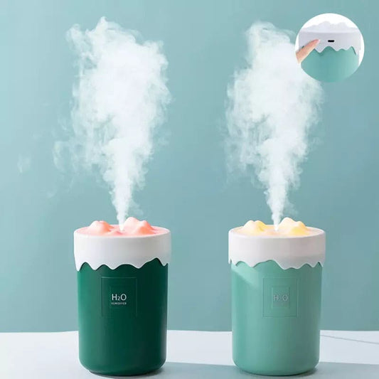 Snow Mountain Air Humidifier, USB Mini Portable Car Air Purifier, Aroma Essential Oil Diffuser, USB Mist Maker, Mini Portable Ultrasonic Air Humidifer