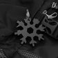 Amazing 18 In 1 Multifunctional Wrench Key, Camping Outdoor Survive Tools, Stainless Steel Snowflake Wrench, Star Anise Screwdriver Home/Outdoor Emergency Spanner,  Snowflake Bottle Opener, Household Handy Survival Gadget