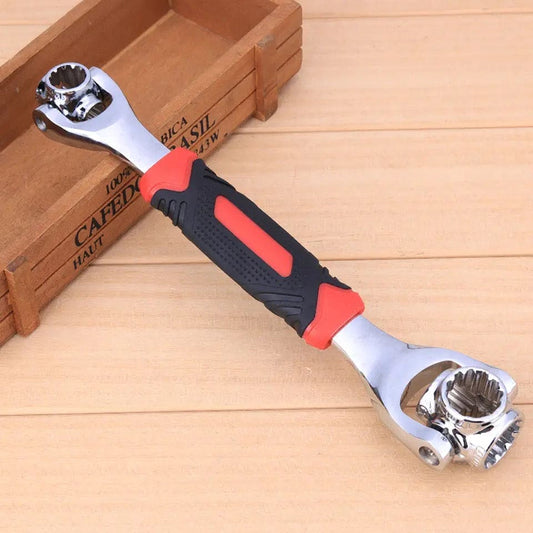 Double Head Torque Socket Wrench , 8 In 1 Socket Wrench, Multifunctional Spanner With 360 Degree Rotating Head, Multi Spanner Tool, Furniture Car Repair Spline Bolts Wrench, Multipurpose Tiger Socket Wrench, Universal Hand Tool Wrench.