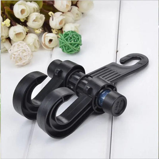 Swivel Car Seat Back Hook, Multifunctional Metal Auto Car Seat Headrest Hanger, Back Seat Organizer Hanger, Handbag Purse Bags Clothes Coats Storage Holder, Portable Seat Clip, Universal Space Saving Interior Accessories Holder