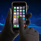 Winter for men all two finger outdoor warm plush windproof waterproof and anti slip touch screen cycling gloves