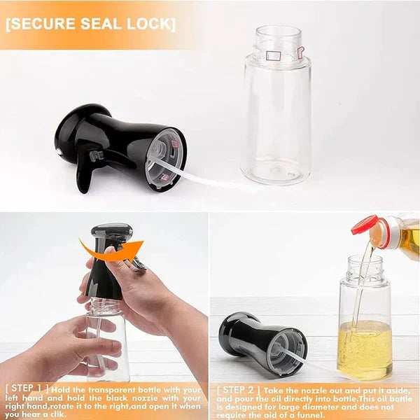 Oil Sprayer bottle for Cooking (200ml) Olive Oil Spray Bottle Continuous Spray with Portion Control, Suitable for Multiple Scenarios. Highly Trusted by Chefs