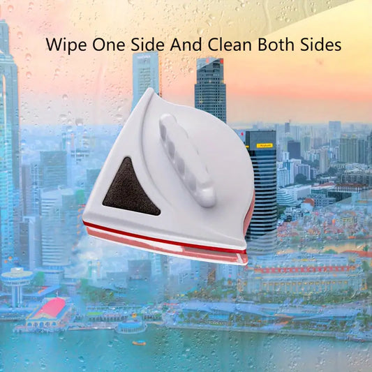 Double Face Glass Cleaner, Triangle Window Magnetic Cleaner, Double Sided Glass Cleaning Brush, Home Wizard Wiper Surface Cleaning Tool, Outside Glass Washer Magnet Wiper, Glass Wiper Magnetic Cleaning Tool