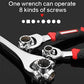 Double Head Torque Socket Wrench , 8 In 1 Socket Wrench, Multifunctional Spanner With 360 Degree Rotating Head, Multi Spanner Tool, Furniture Car Repair Spline Bolts Wrench, Multipurpose Tiger Socket Wrench, Universal Hand Tool Wrench.